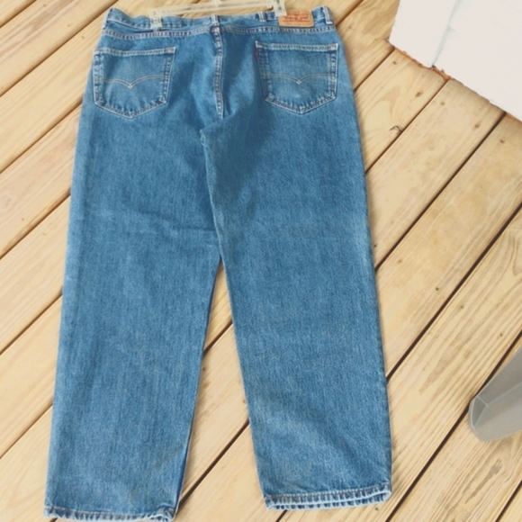 42 x 32 Levi Strauss 550 Denim Jean Pant Faded Straight Leg Classic 5 Pocket - Picture 3 of 16